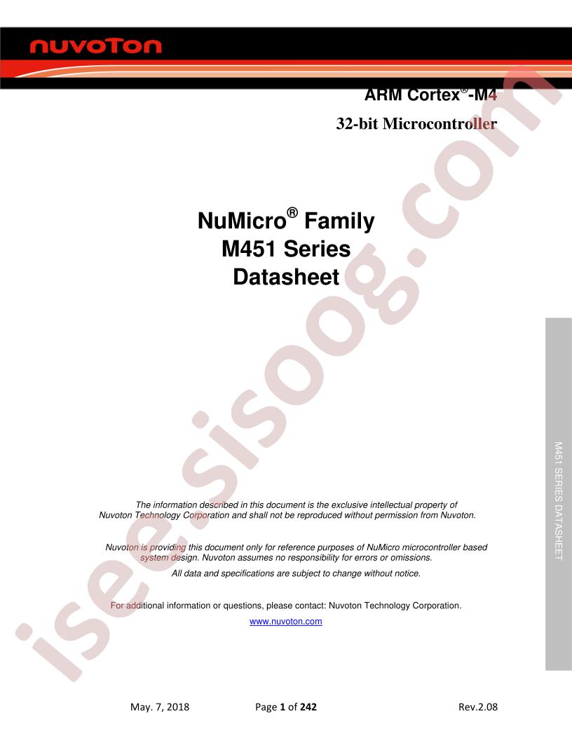 M451 Datasheet