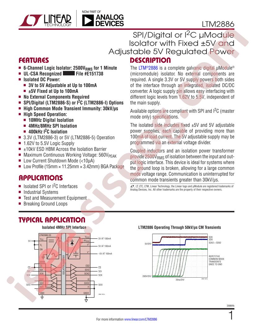 LTM2886 Datasheet