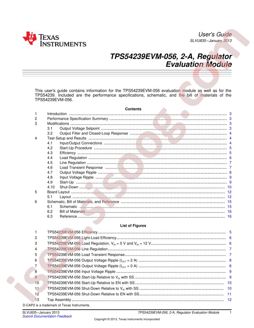 TPS54239EVM-056 User Guide