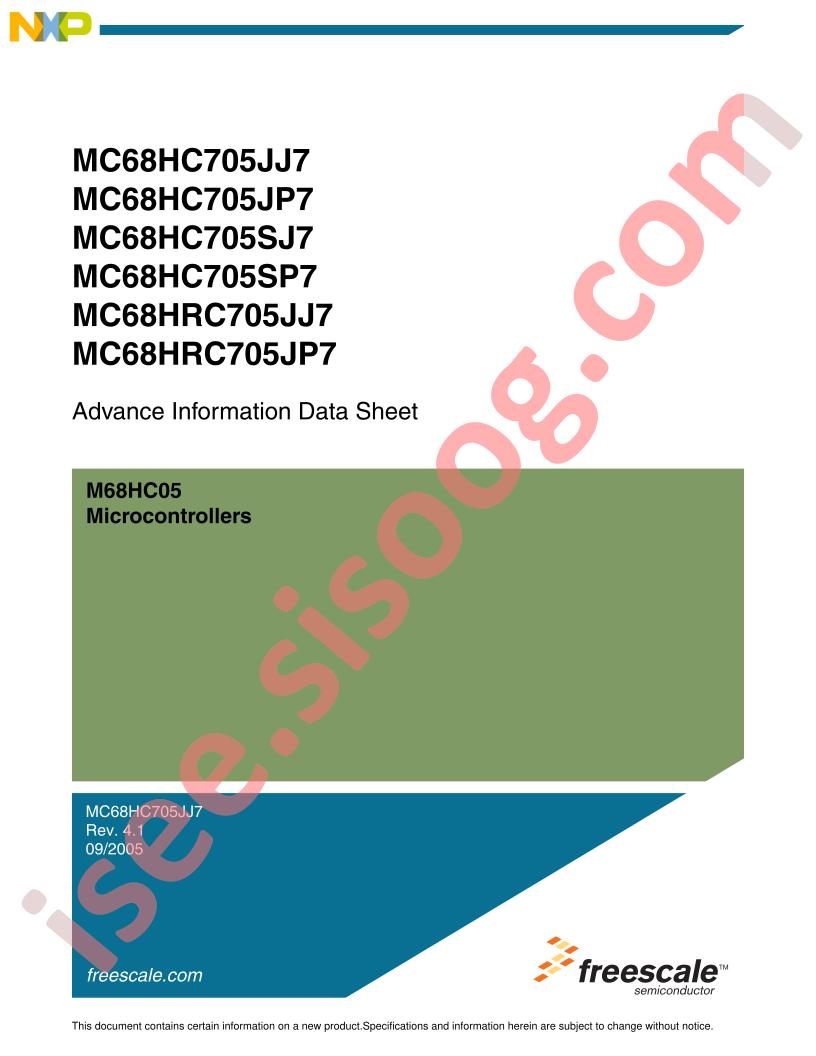 MC68HC705JJ7 Series