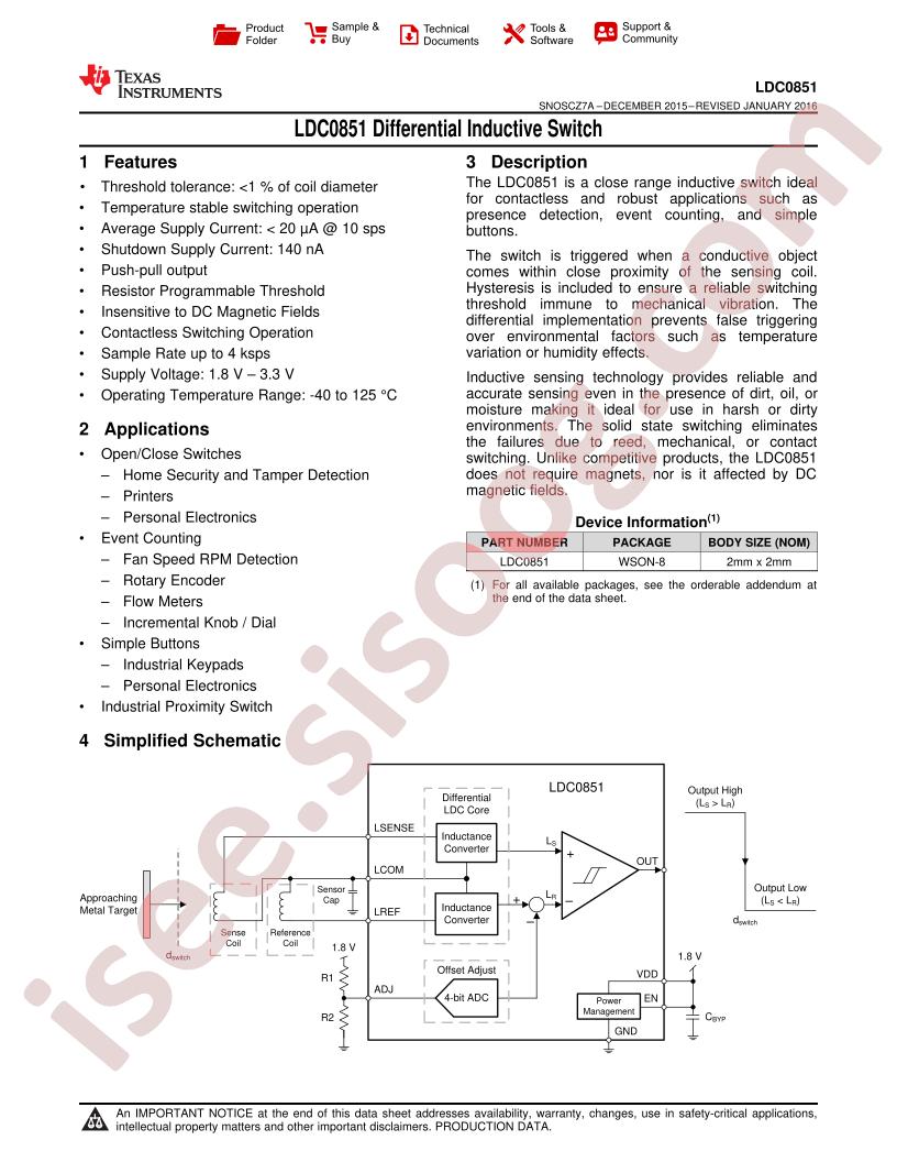 LDC0851 Datasheet