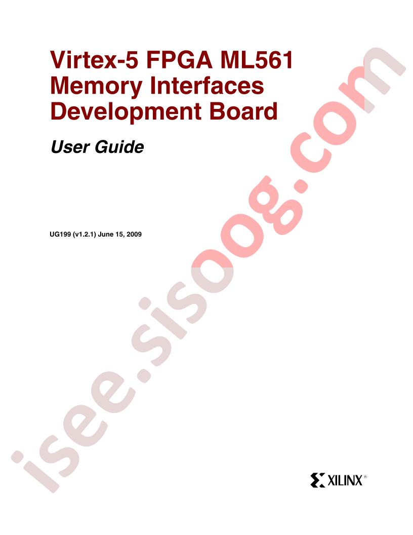 ML561 Memory Interfaces Dev Board User Guide