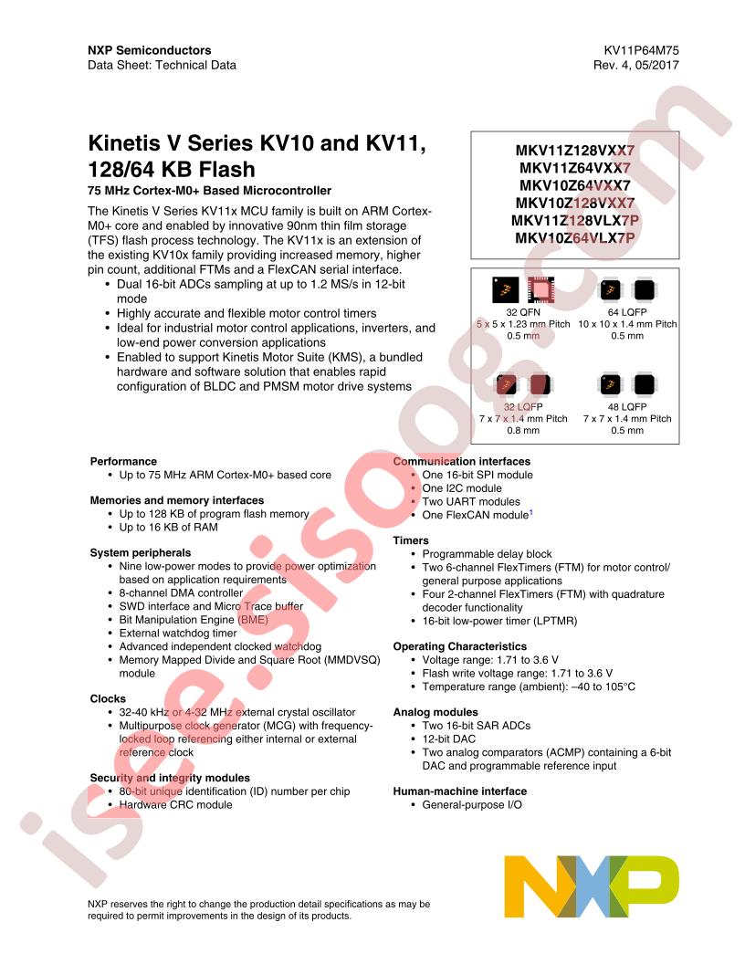 Kinetis V Series KV10 & KV11