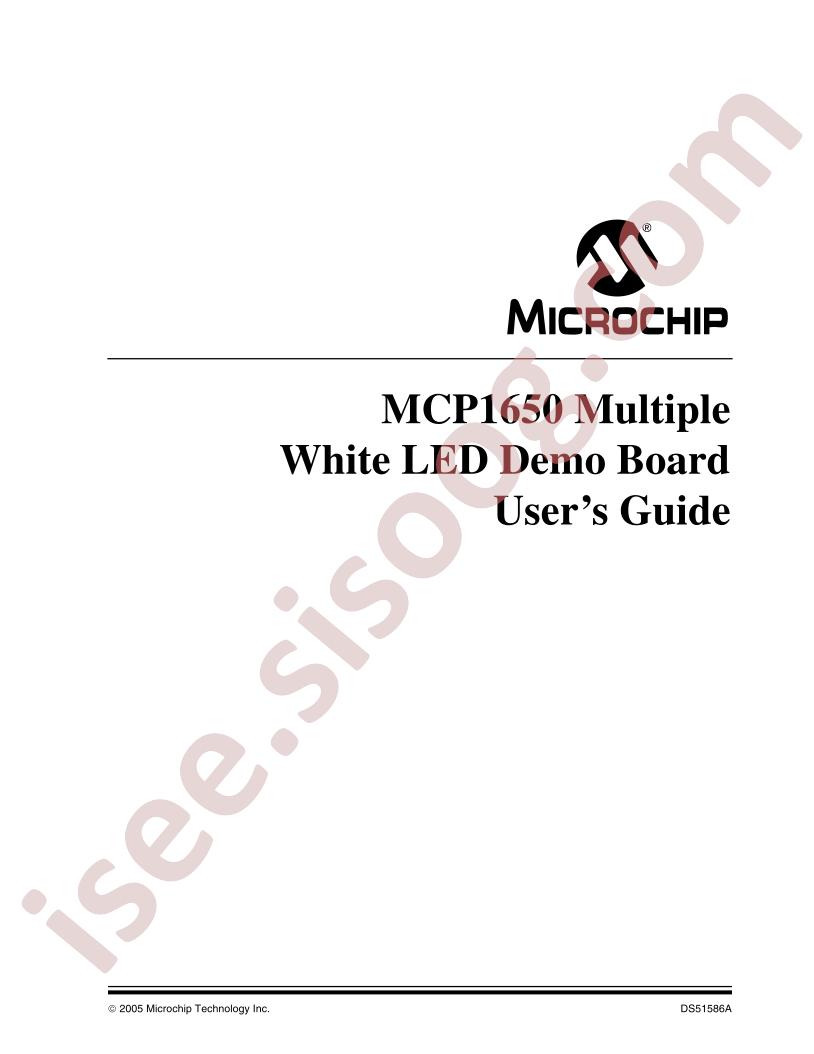 MCP1650 Demo Board Guide