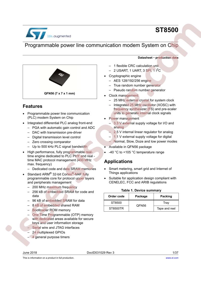 ST8500 Datasheet