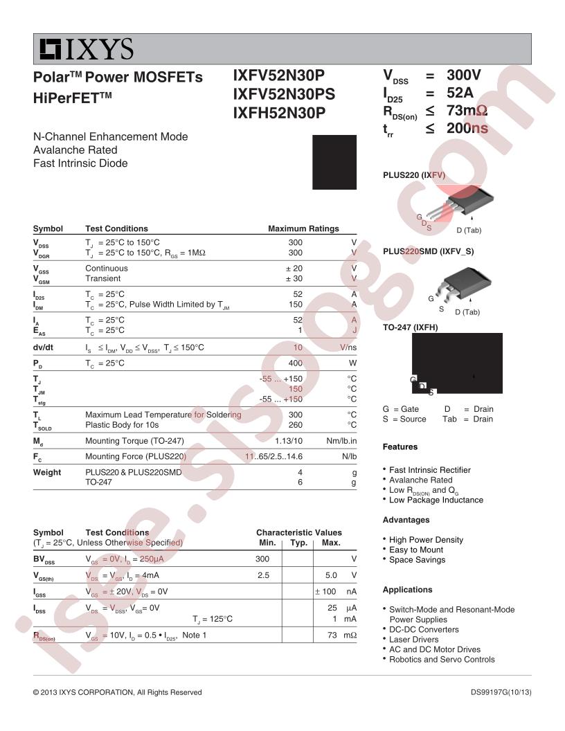 IXF(H,V)52N30P(S)