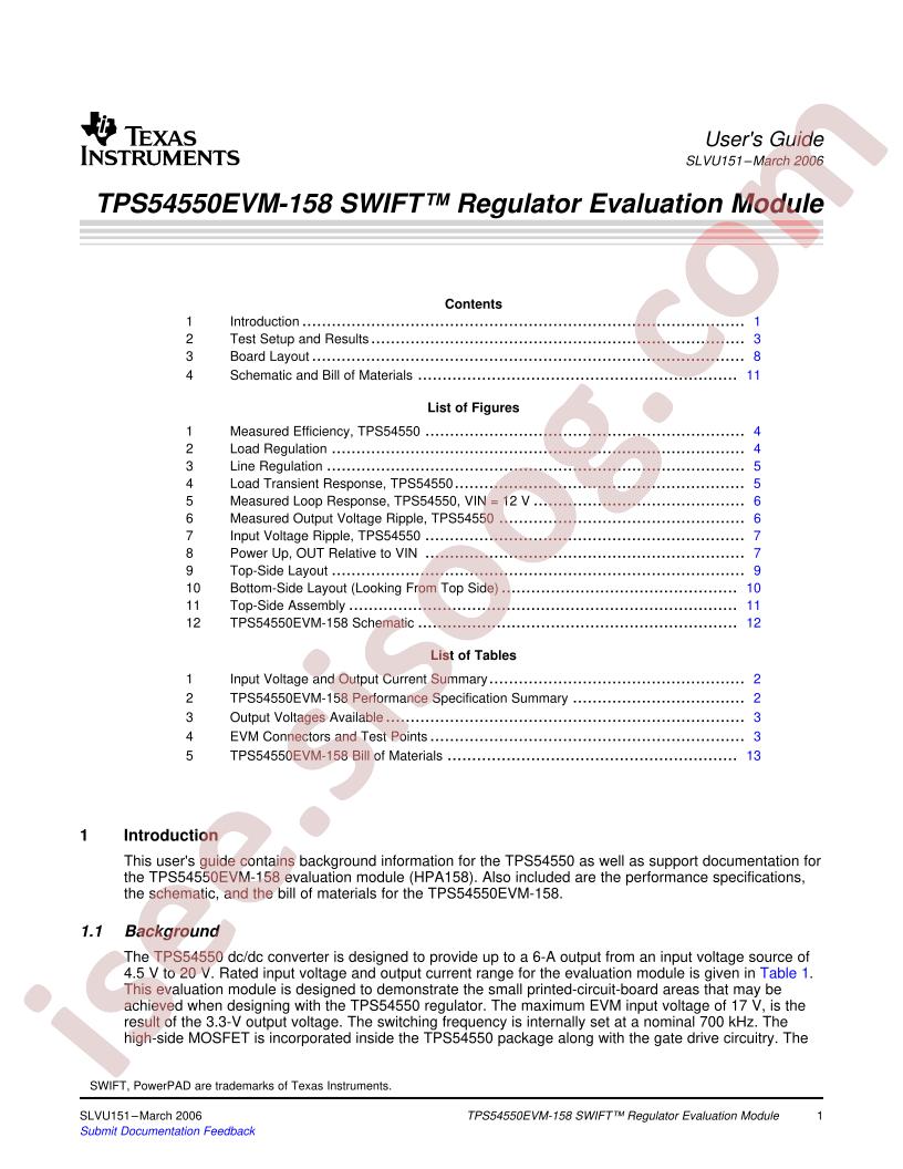 TPS54550EVM-158 Users Guide