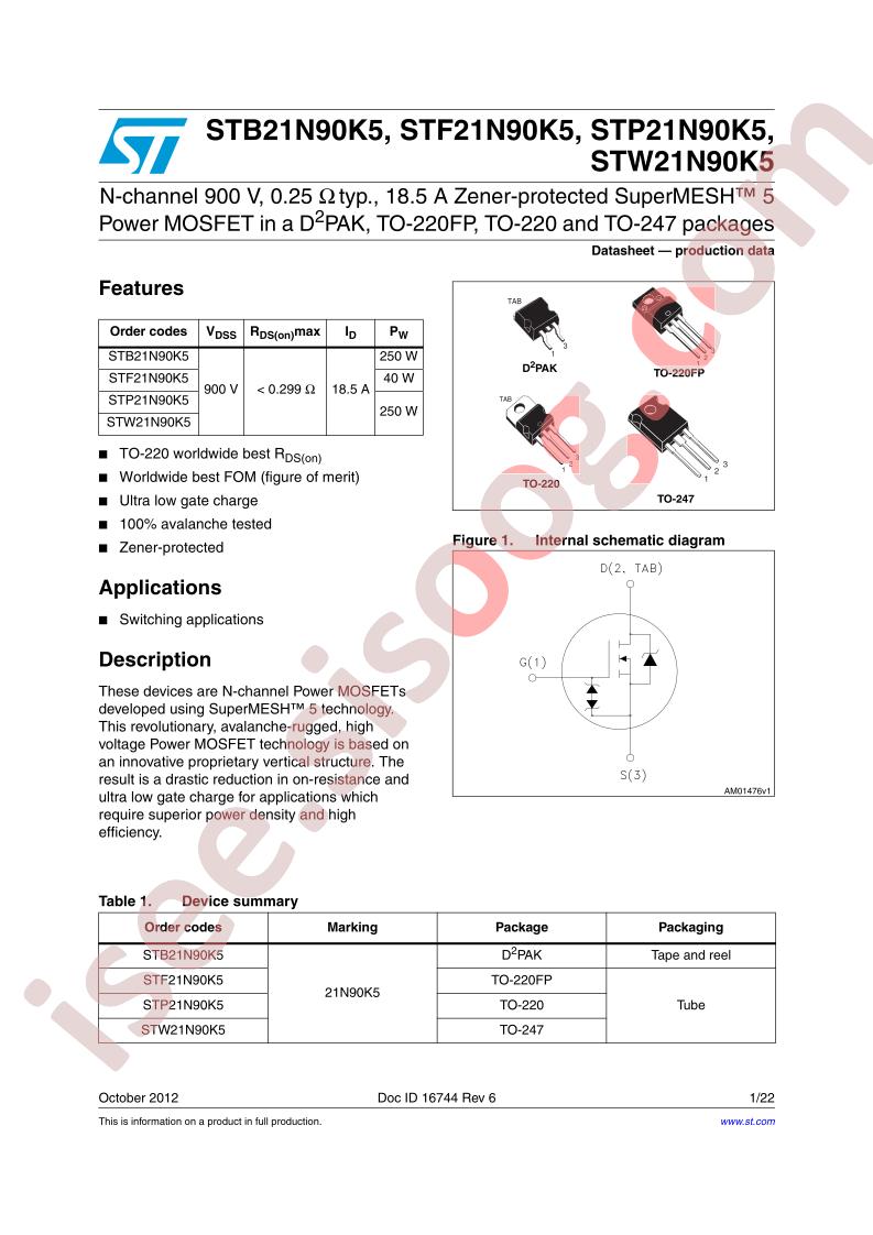 STx21N90K5