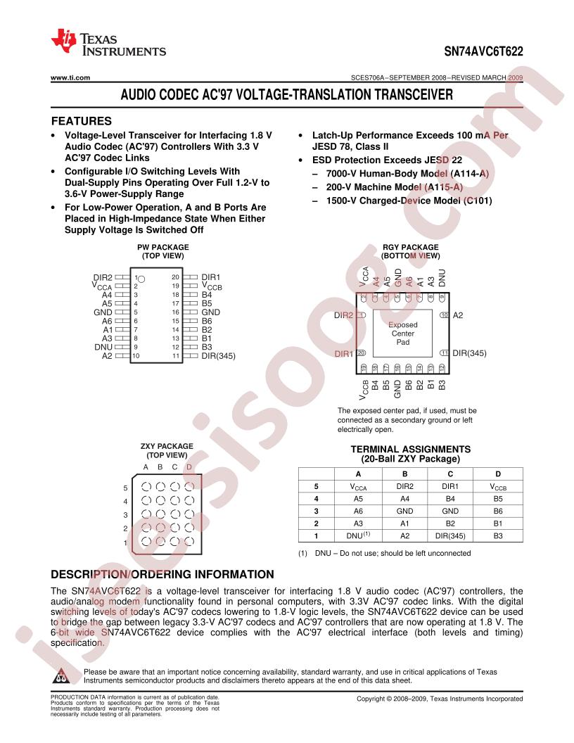 SN74AVC6T622