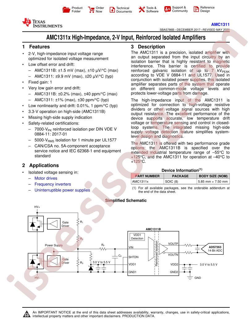 AMC1311 Datasheet