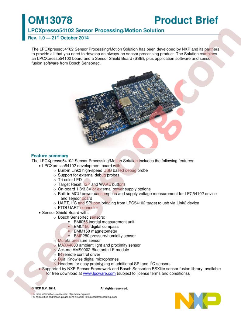 OM13078 Product Brief