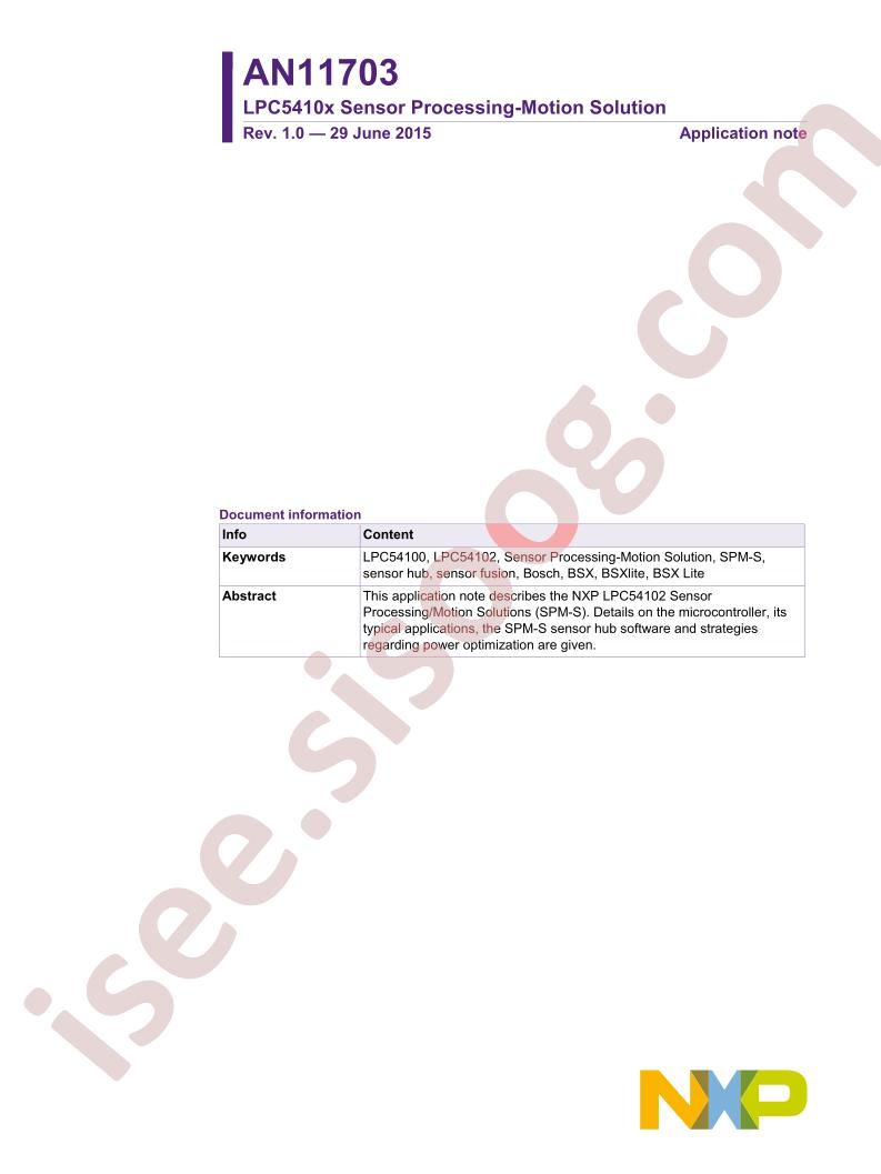 LPC5410x Sensor Processing-Motion Appl Note
