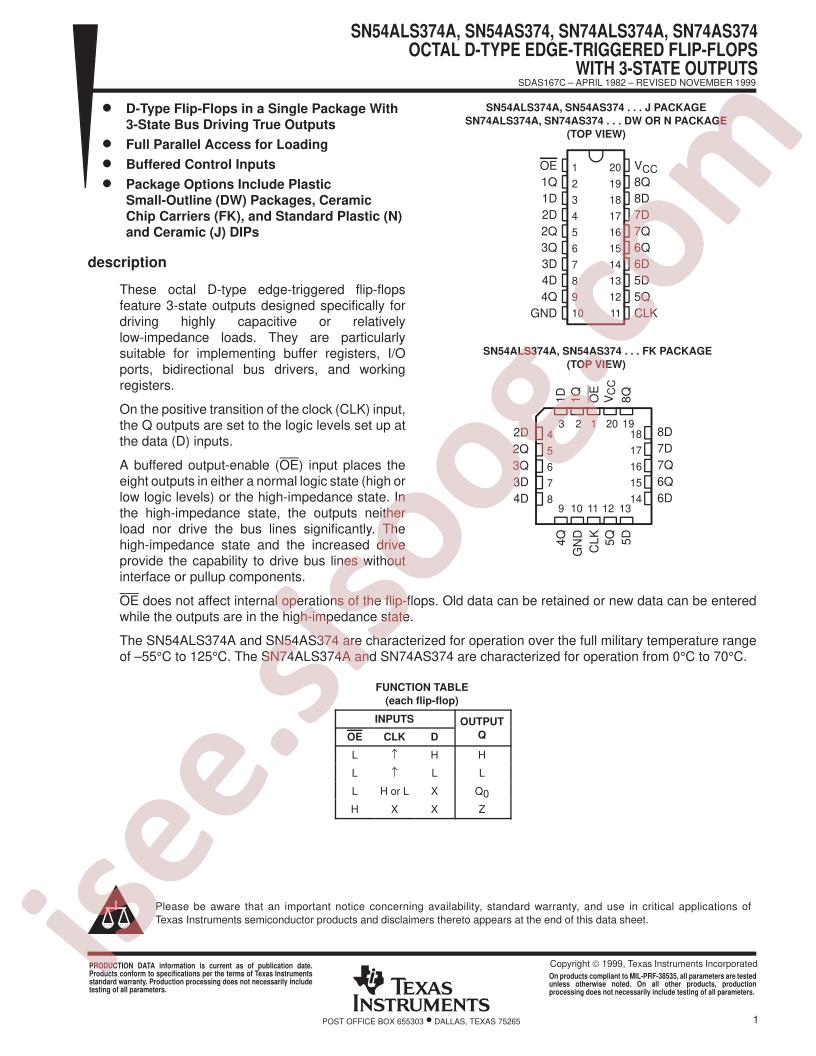 SN54/74(ALS,AS)374(A)