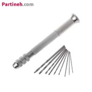دریل دستی مینیاتوری رنگ نقره‌ای