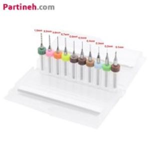 مجموعه مته مینیاتوری آلیاژ سخت 0.3 تا 1.2 میلیمتر