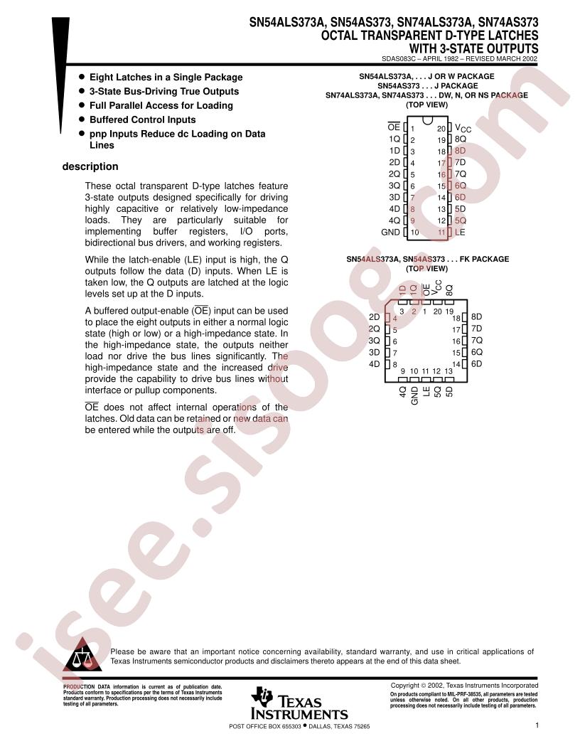 SN54/74(ALS,AS)373(A)