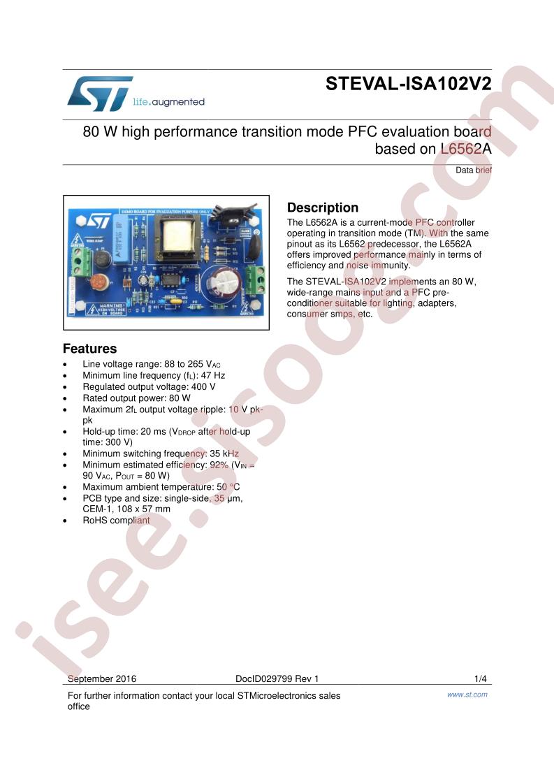 STEVAL-ISA102V2 Brief