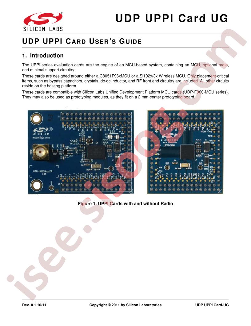 UDP UPPI Card User Guide