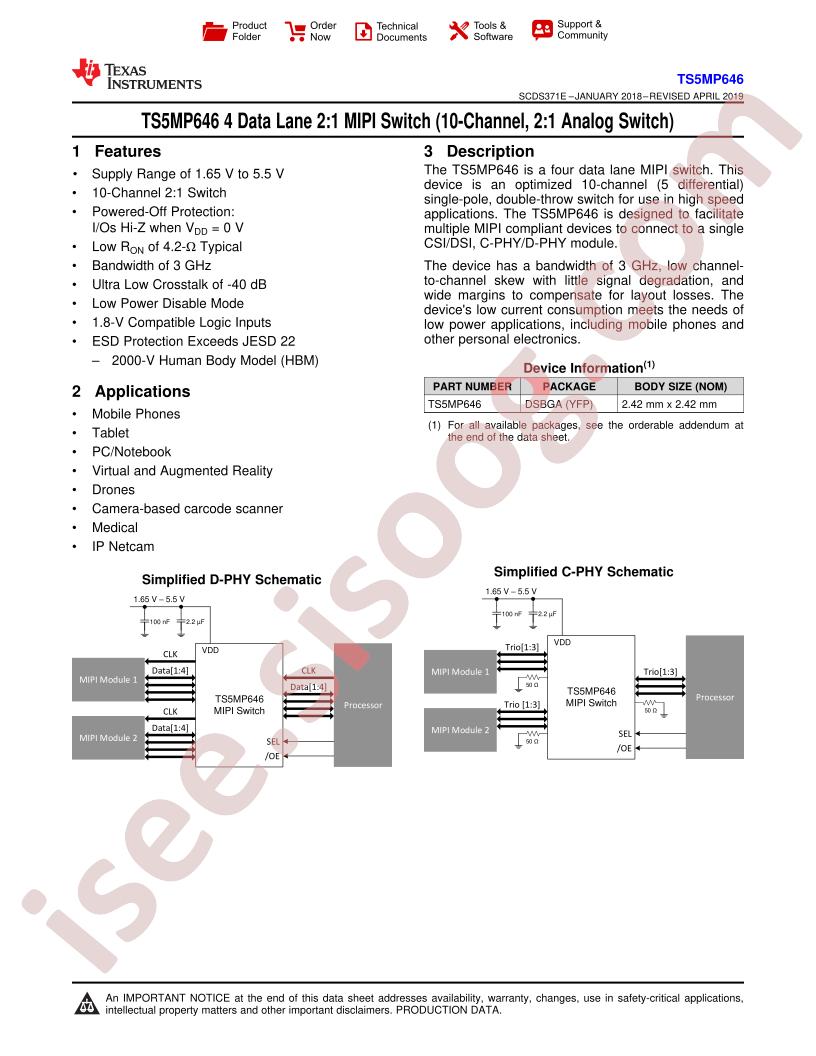 TS5MP646 Datasheet