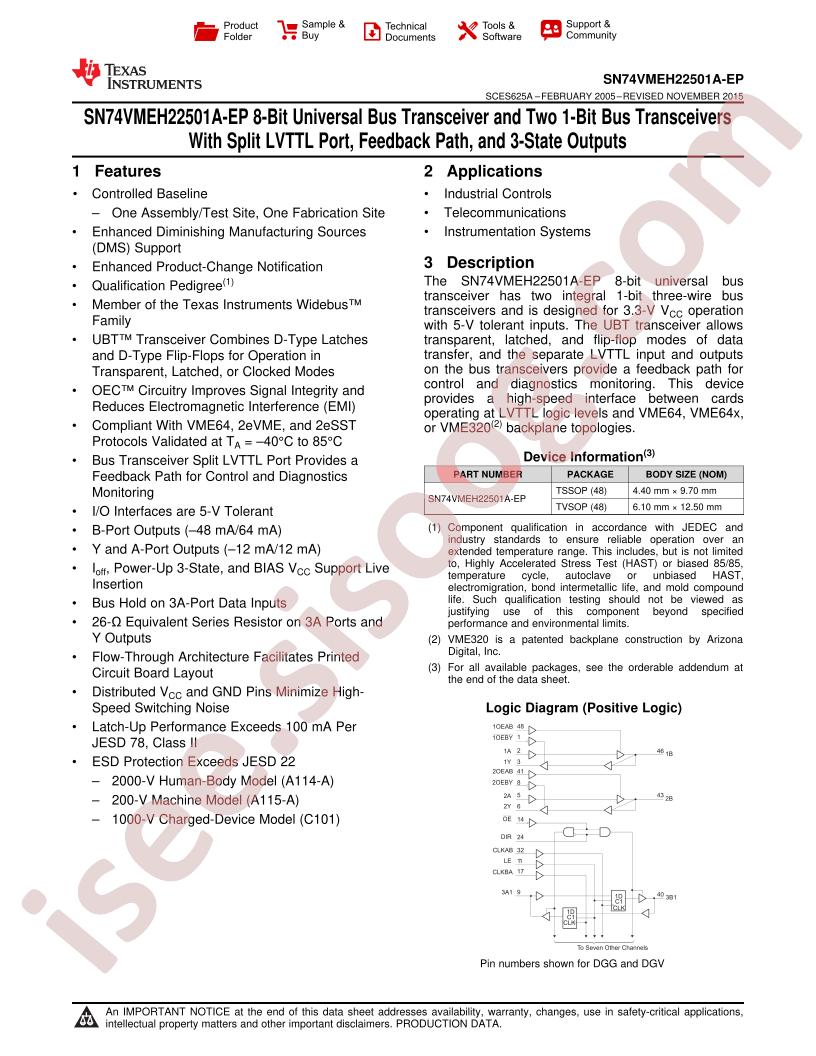 SN74VMEH22501A-EP