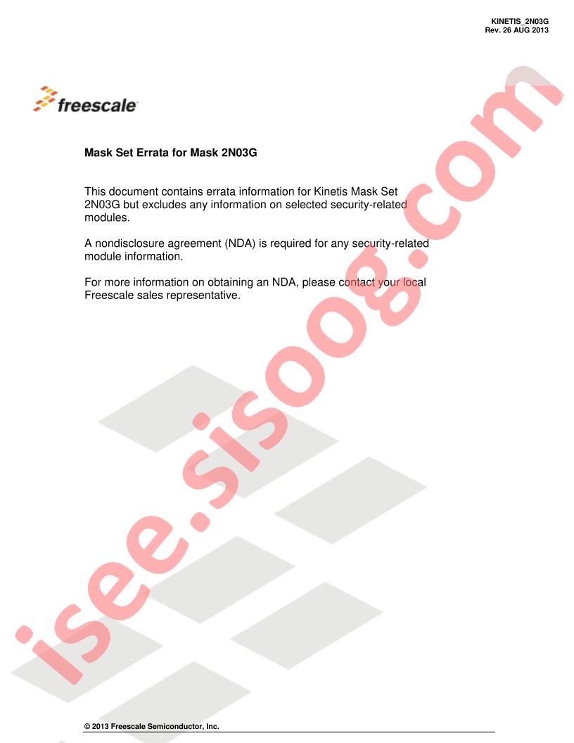 2N03G Mask Errata