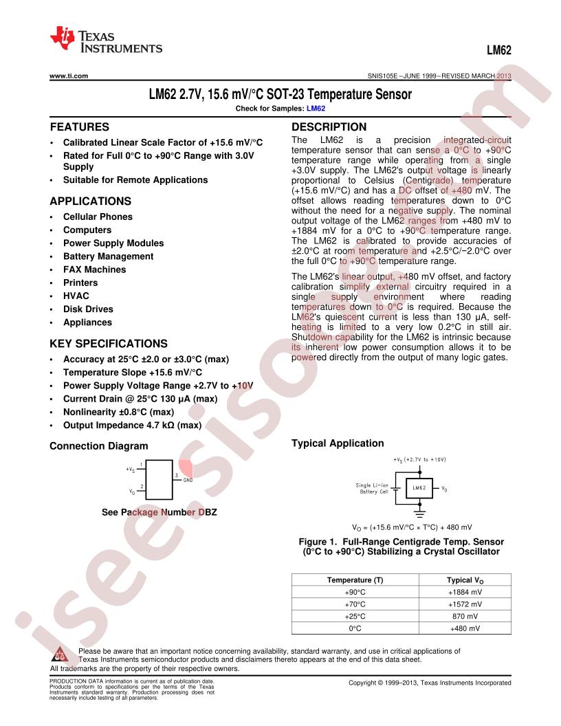 LM62 DataSheet
