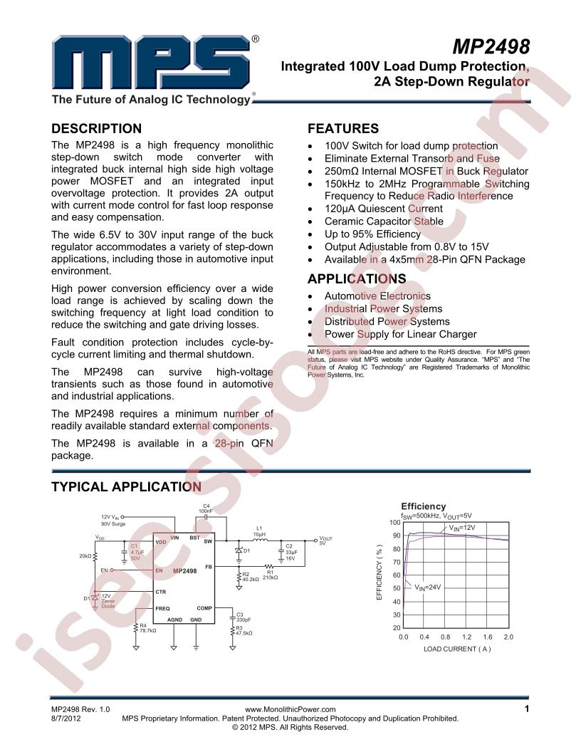 MP2498 Datasheet