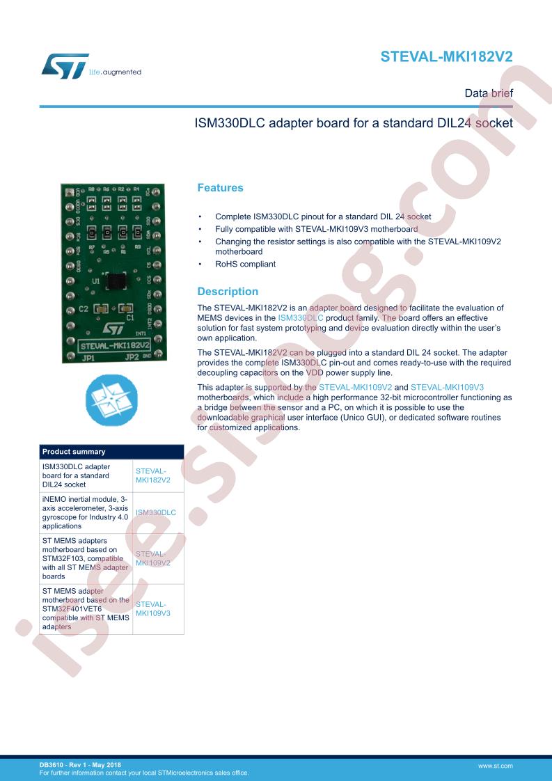 STEVAL-MKI182V2 Data Brief