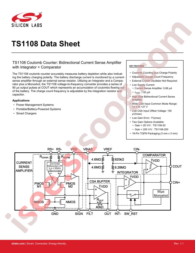 TS1108 Datasheet