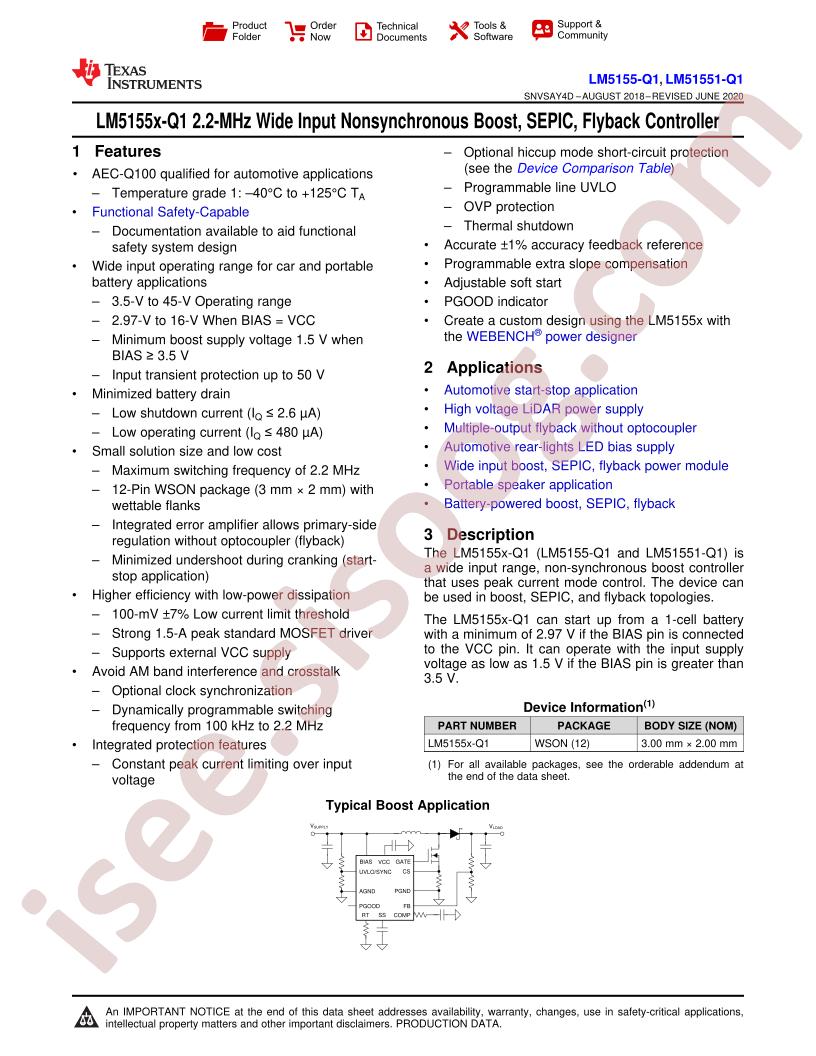 LM5155-Q1, LM51551-Q1 Datasheet