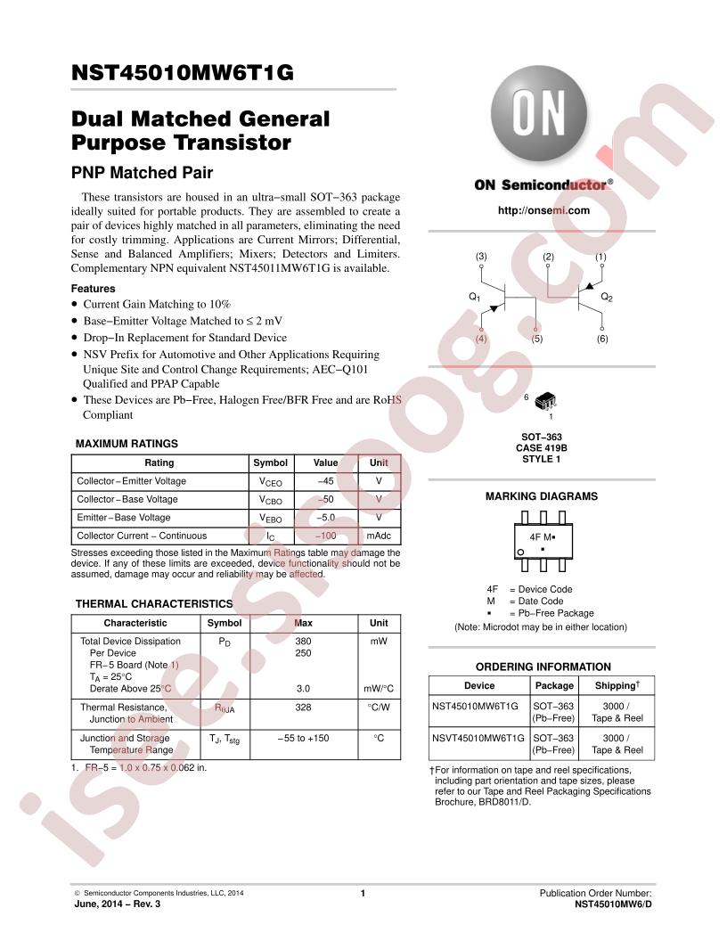 NST45010MW6T1G