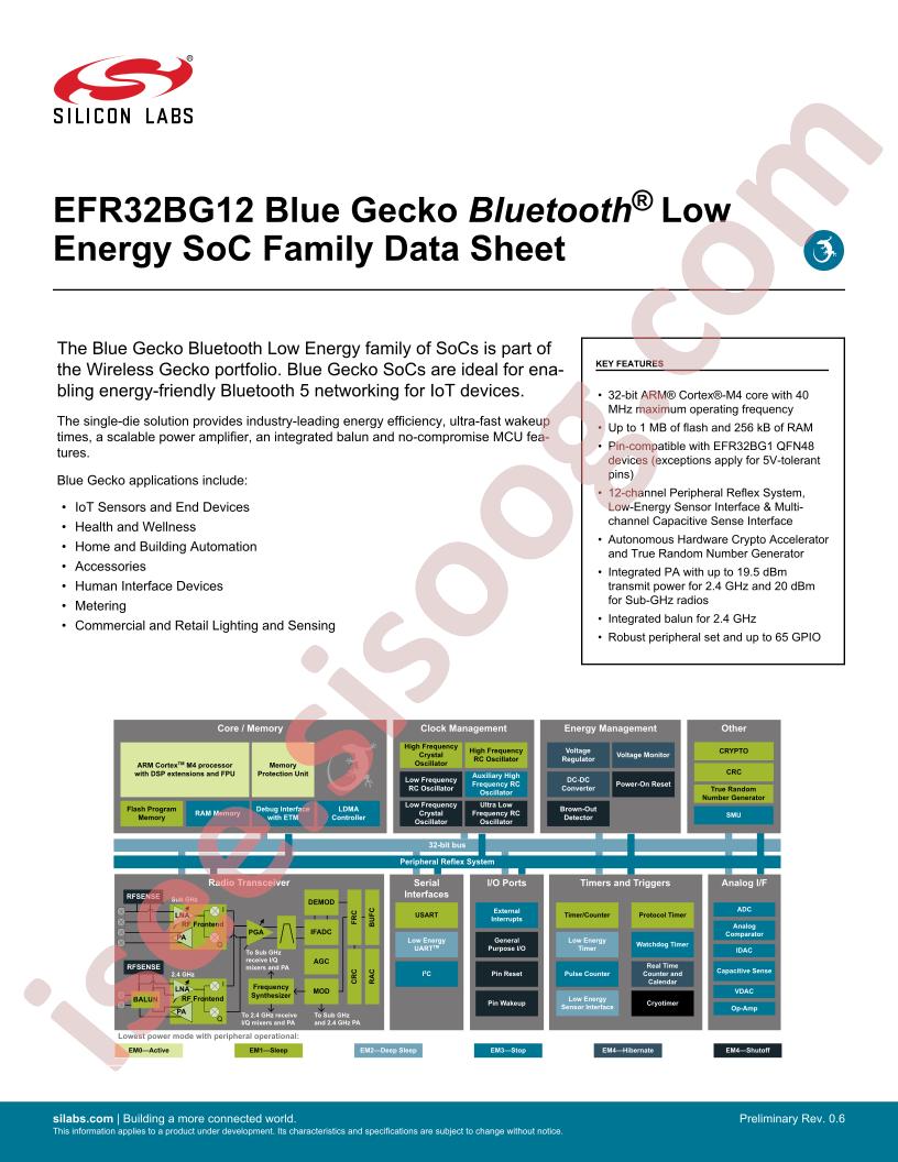 EFR32BG12 Datasheet