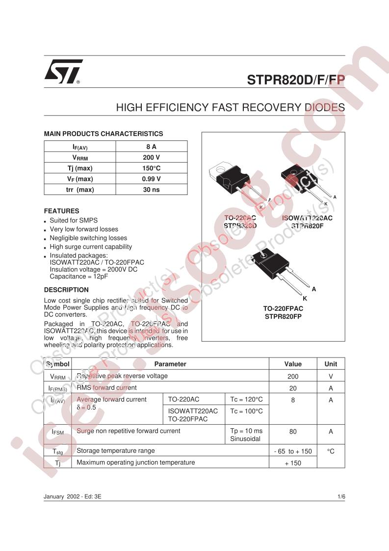STPR820D(F,FP)