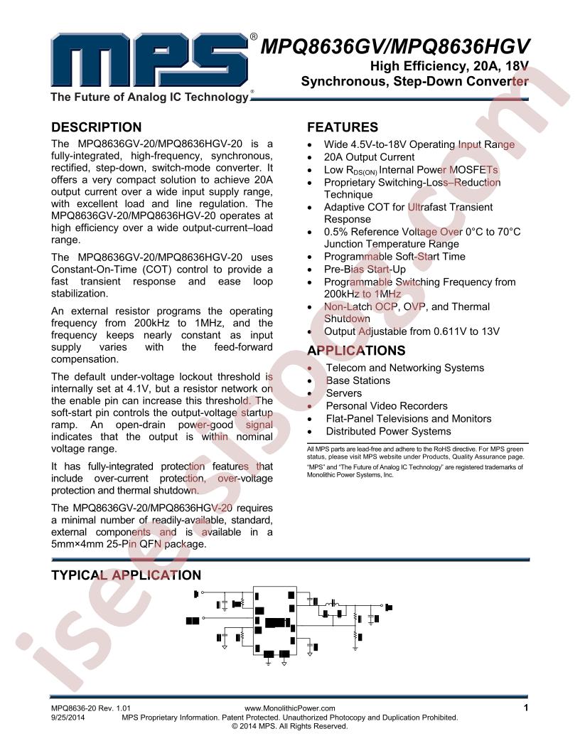 MPQ8636(H)GV-20 Datasheet