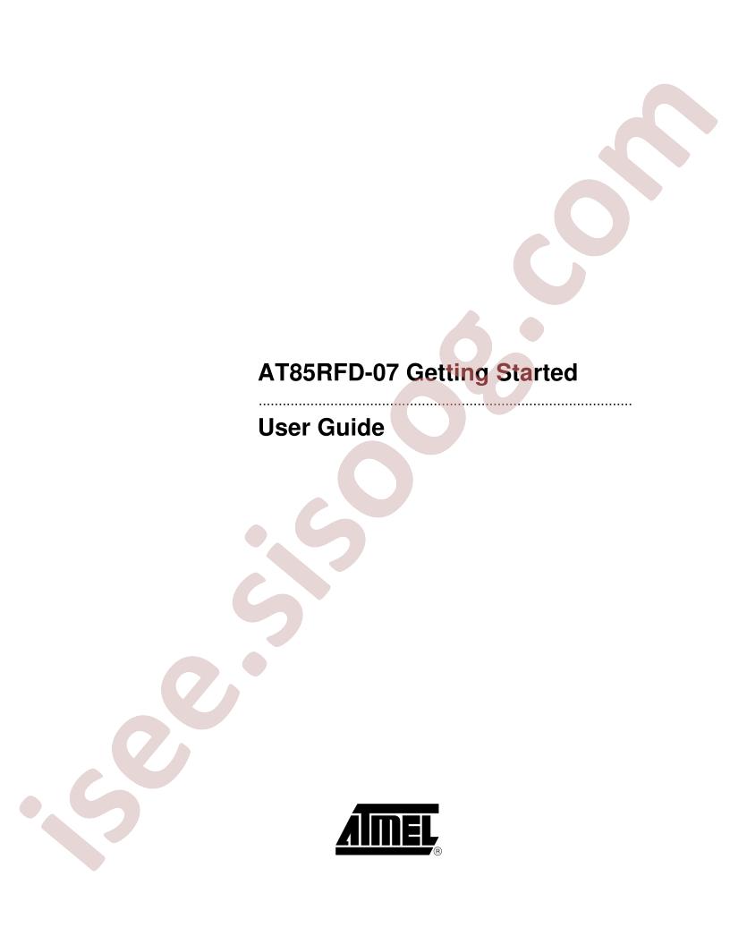 AT85RFD-07 Getting Started User Guide