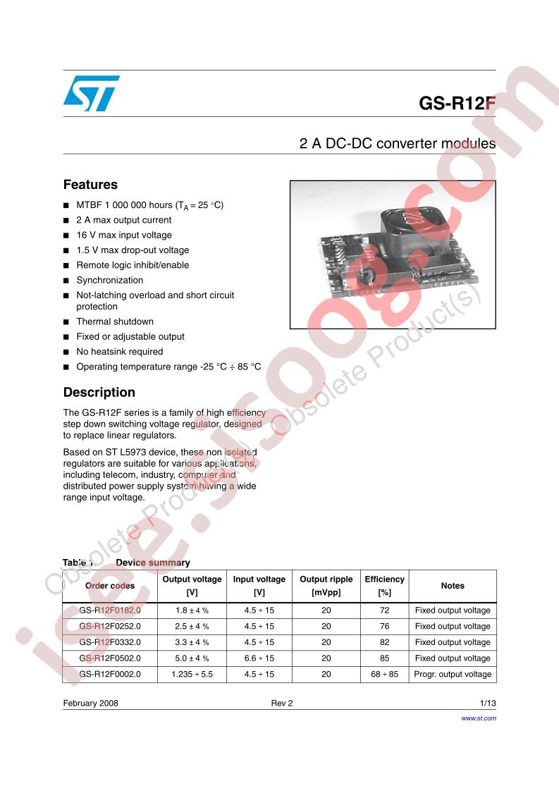 GS-R12F, 2A