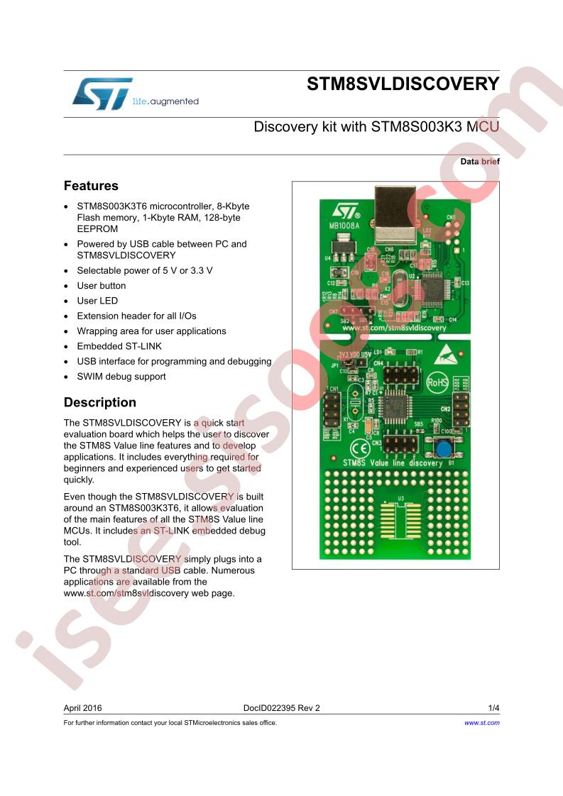 STM8SVLDISCOVERY Brief
