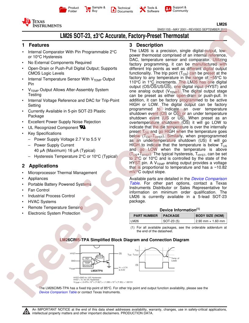 LM26 Datasheet