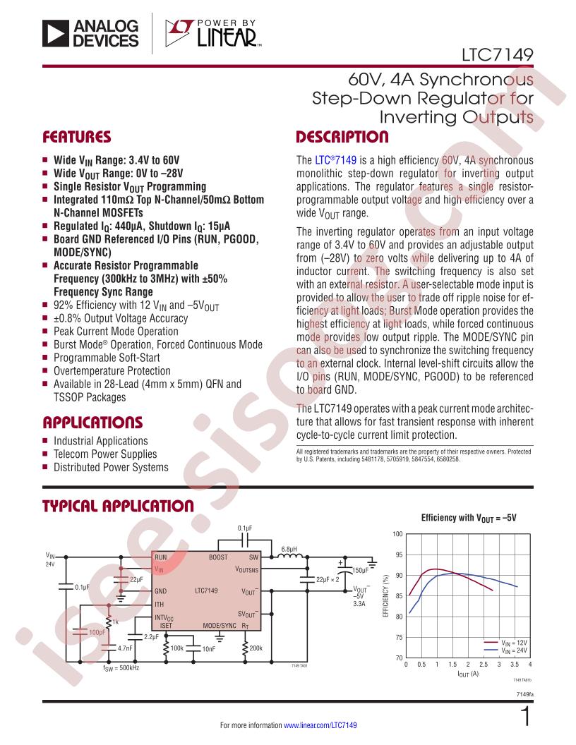 LTC7149 Datasheet