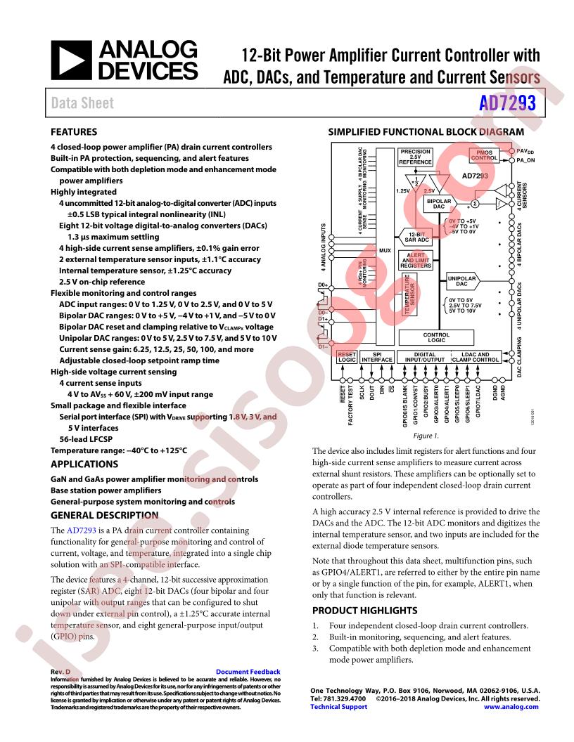 AD7293 Datasheet