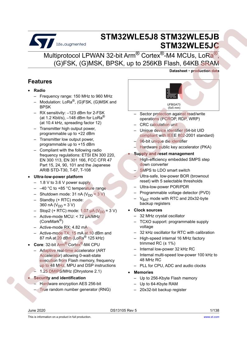 STM32WLE5J(8,B,C)