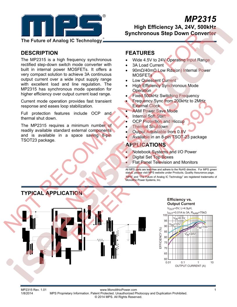 MP2315 Datasheet