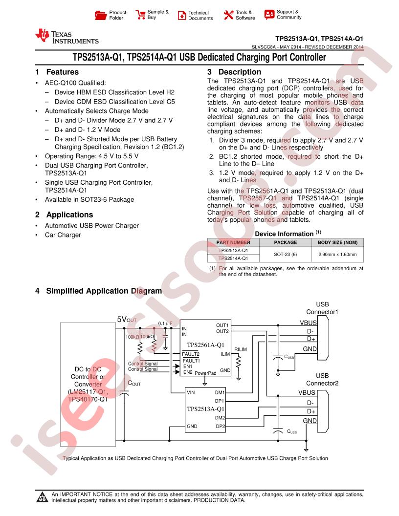 TPS2513A-Q1, 14A-Q1