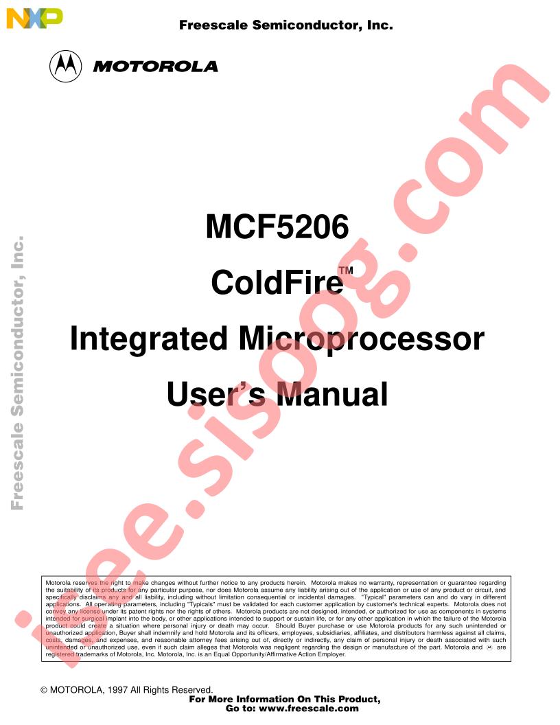 MCF5206 User Manual