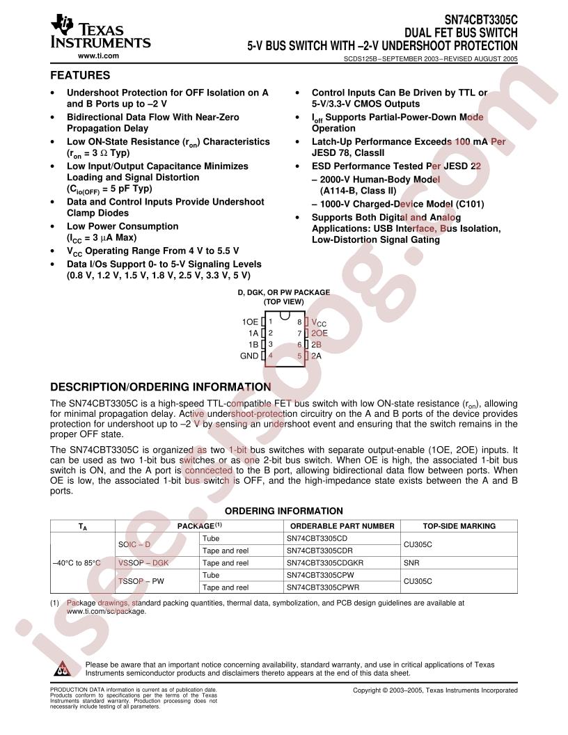 SN74CBT3305C