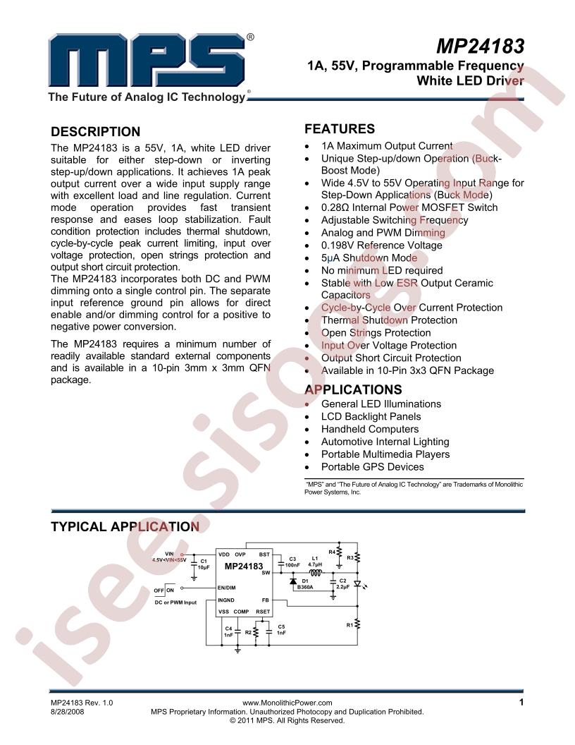 MP24183 Datasheet