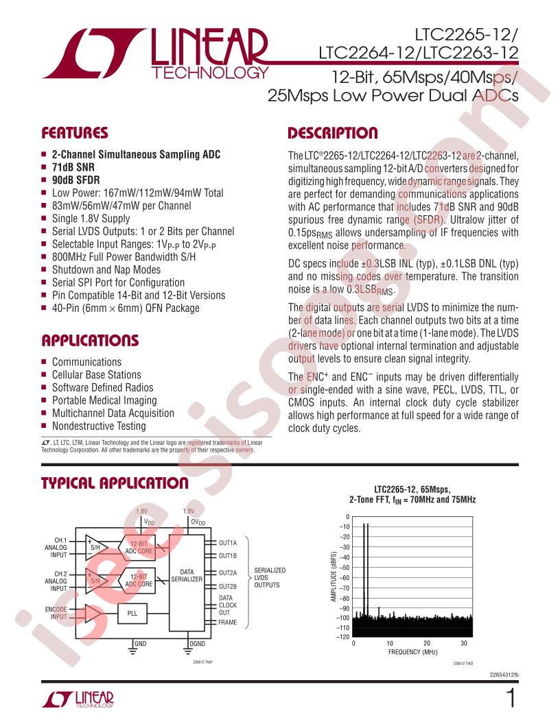 LTC2265/64/63-12