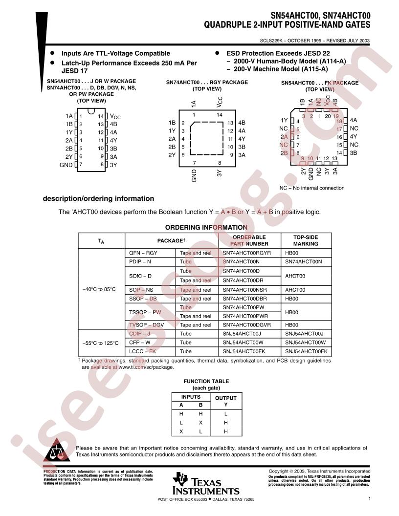 SN54/74AHCT00
