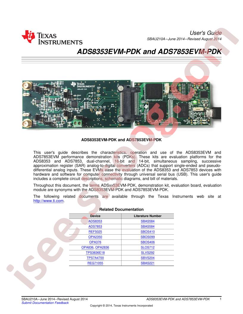 ADS7853EVM-PDK User Guide