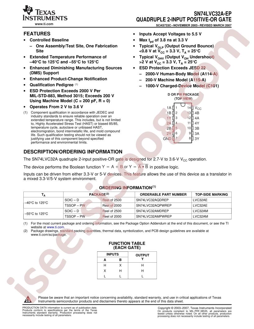 SN74LVC32A-EP